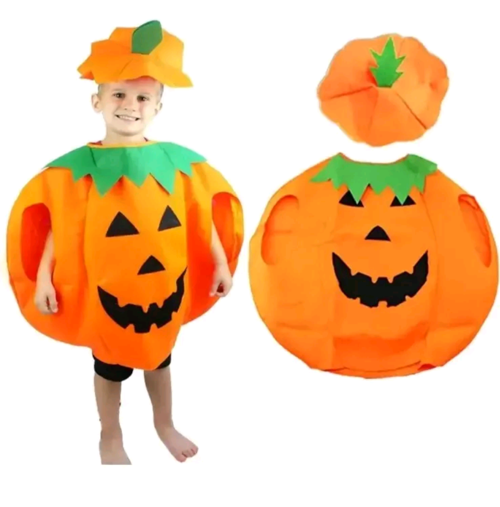 Halloween Novelty Pumpkin Fancy Dress Kids Children Party Costume Outfit