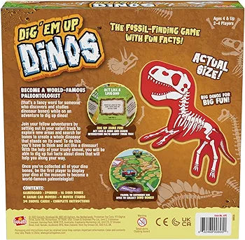 Dig 'em Up Dinos: The Fossil Finding Game with Fun Facts! | Kids Games | For 2-4 Players | Ages 4+