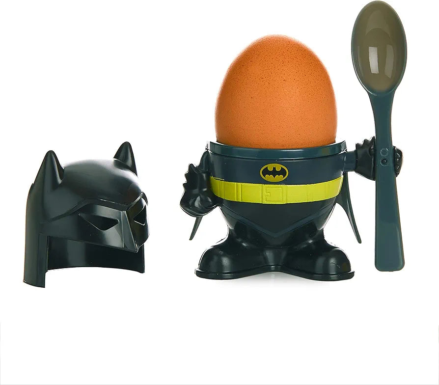 Paladone PP4431DC Batman Breakfast Set with Egg Cup, Topper, Spoon, Toast Cutter, Officially Licensed DC Comics Product, Multi-Colour, 6 x 20 x 14 cm