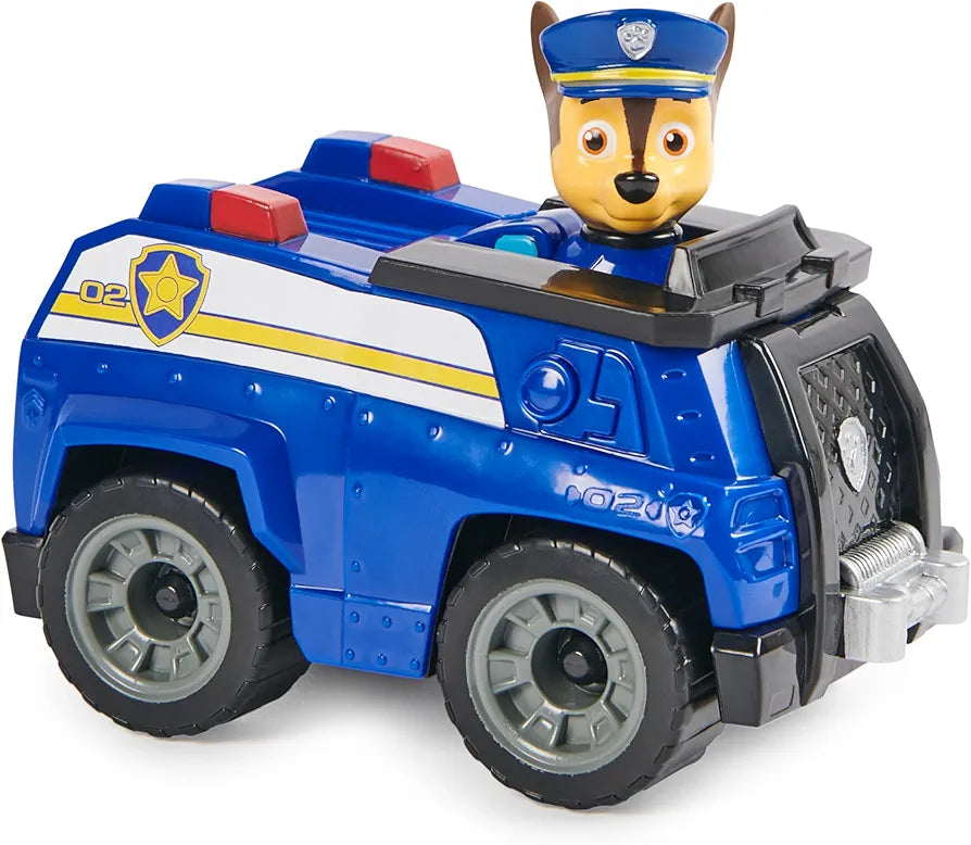 Paw Patrol, Chase’s Patrol Cruiser, Toy Car with Collectible Action Figure, Sustainably Minded Kids’ Toys for Boys & Girls Aged 3 and Up