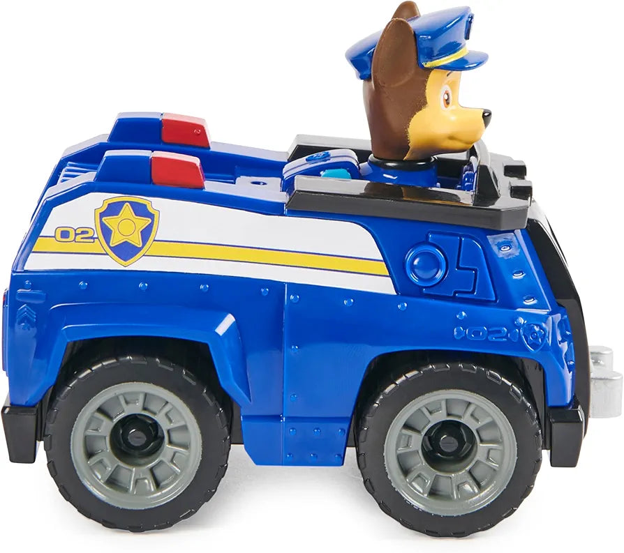 Paw Patrol, Chase’s Patrol Cruiser, Toy Car with Collectible Action Figure, Sustainably Minded Kids’ Toys for Boys & Girls Aged 3 and Up