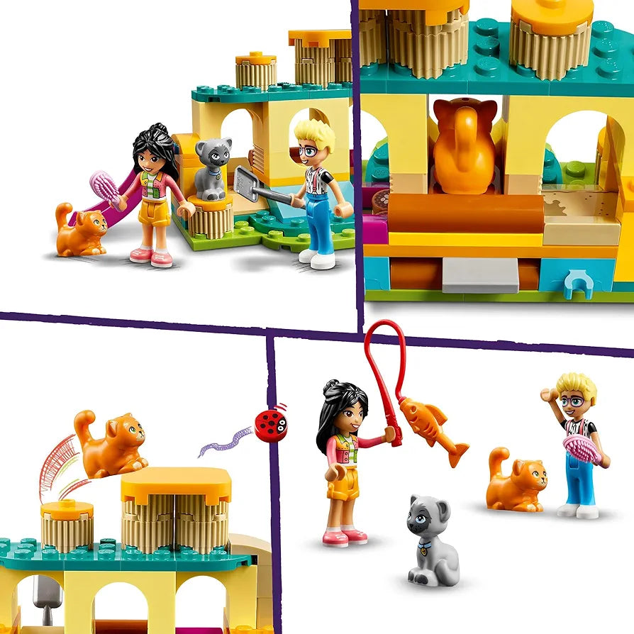 LEGO Friends Cat Playground Adventure, Animal Toy with Figures and Pet Accessories Including a Fish, Gift for 5 Plus Year Old Girls, Boys & Kids, Includes Mini-Doll Characters Olly and Liann 42612