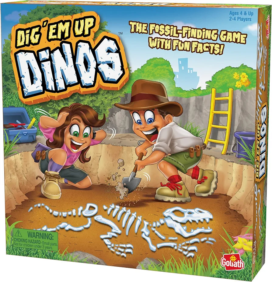 Dig 'em Up Dinos: The Fossil Finding Game with Fun Facts! | Kids Games | For 2-4 Players | Ages 4+