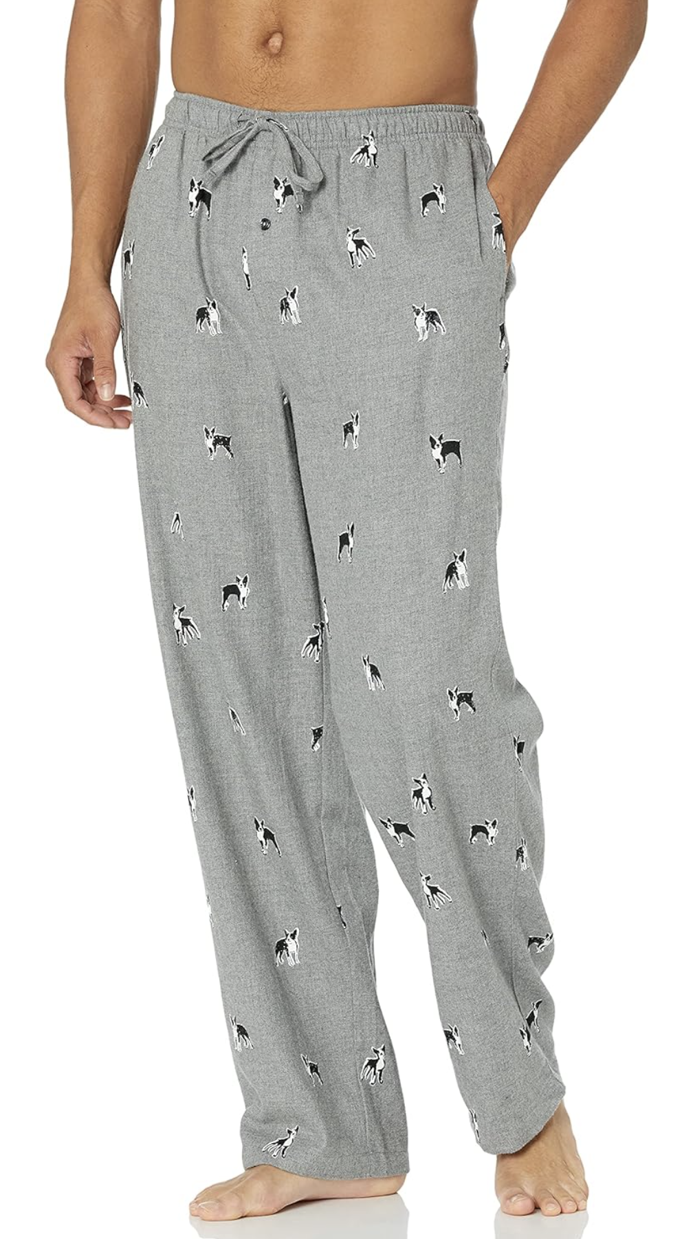 Amazon Essentials Men's Flannel Pyjama Trousers Available Big & Tall Dog Medium