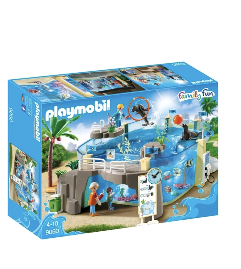 Playmobil 9060 Family Fun Aquarium Pool Enclosure With Fillable Water Enclosure