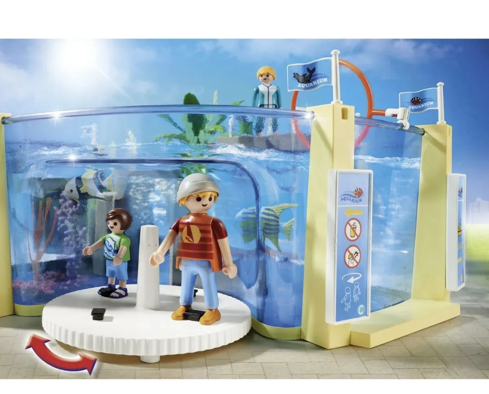 Playmobil 9060 Family Fun Aquarium Pool Enclosure With Fillable Water Enclosure
