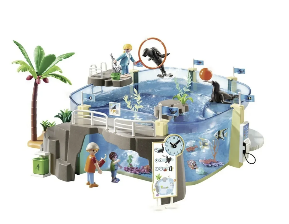 Playmobil 9060 Family Fun Aquarium Pool Enclosure With Fillable Water Enclosure