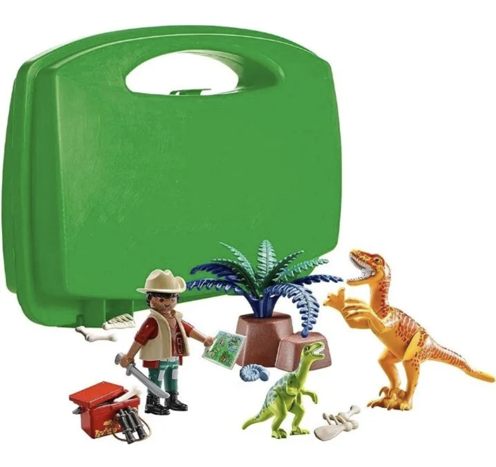 PLAYMOBIL 70108 DINOSAUR 🦖EXPLORER PLAYSET  WITH CARRY CASE.