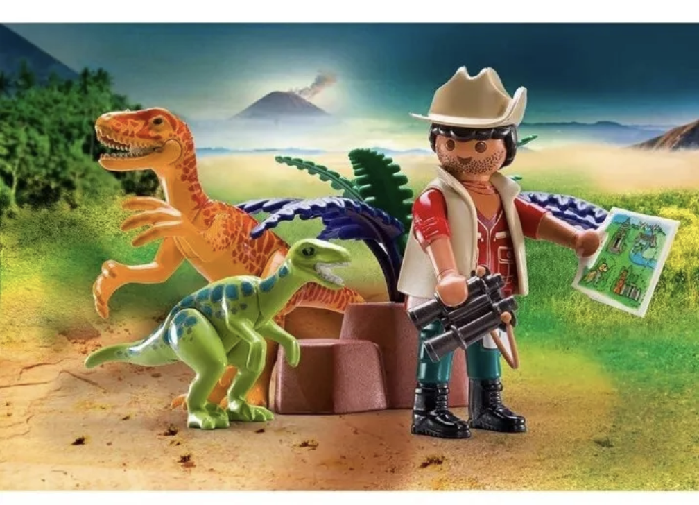 PLAYMOBIL 70108 DINOSAUR 🦖EXPLORER PLAYSET  WITH CARRY CASE.