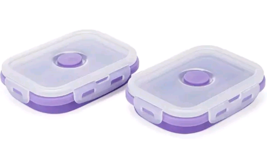 Itsy Silicone Collapsible Snack Storage Pots for Baby Food Prep Snacks Lunchbox