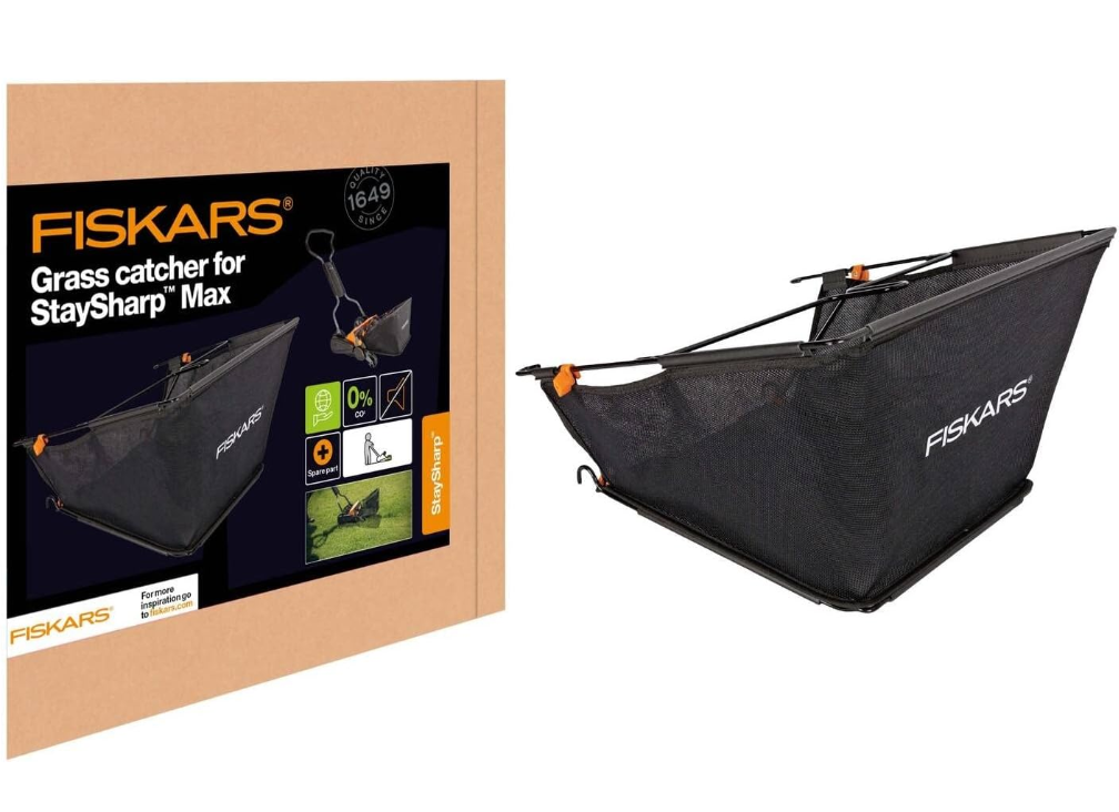 Fiskars StaySharp Grass Catcher, Capacity: 18 litres,