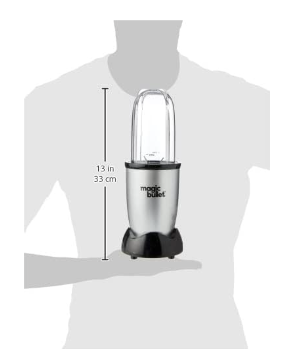 nutribullet magic bullet Starter Kit - All-in-one Food Processor & Blender - 10,000 RPM Speed - 4 Piece Kit with 1x High Torque Power Base, 1x Tall Cup & Flip Top Lid & 1x Cross Blade - For Meal Prep