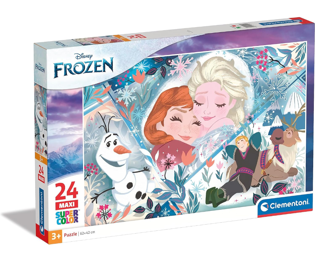 Clementoni 24224 Puzzle Maxi Disney 24pzs Frozen 2 Supercolor 2-24 Pieces-Jigsaw Kids Age 3, Multicolor, Medium