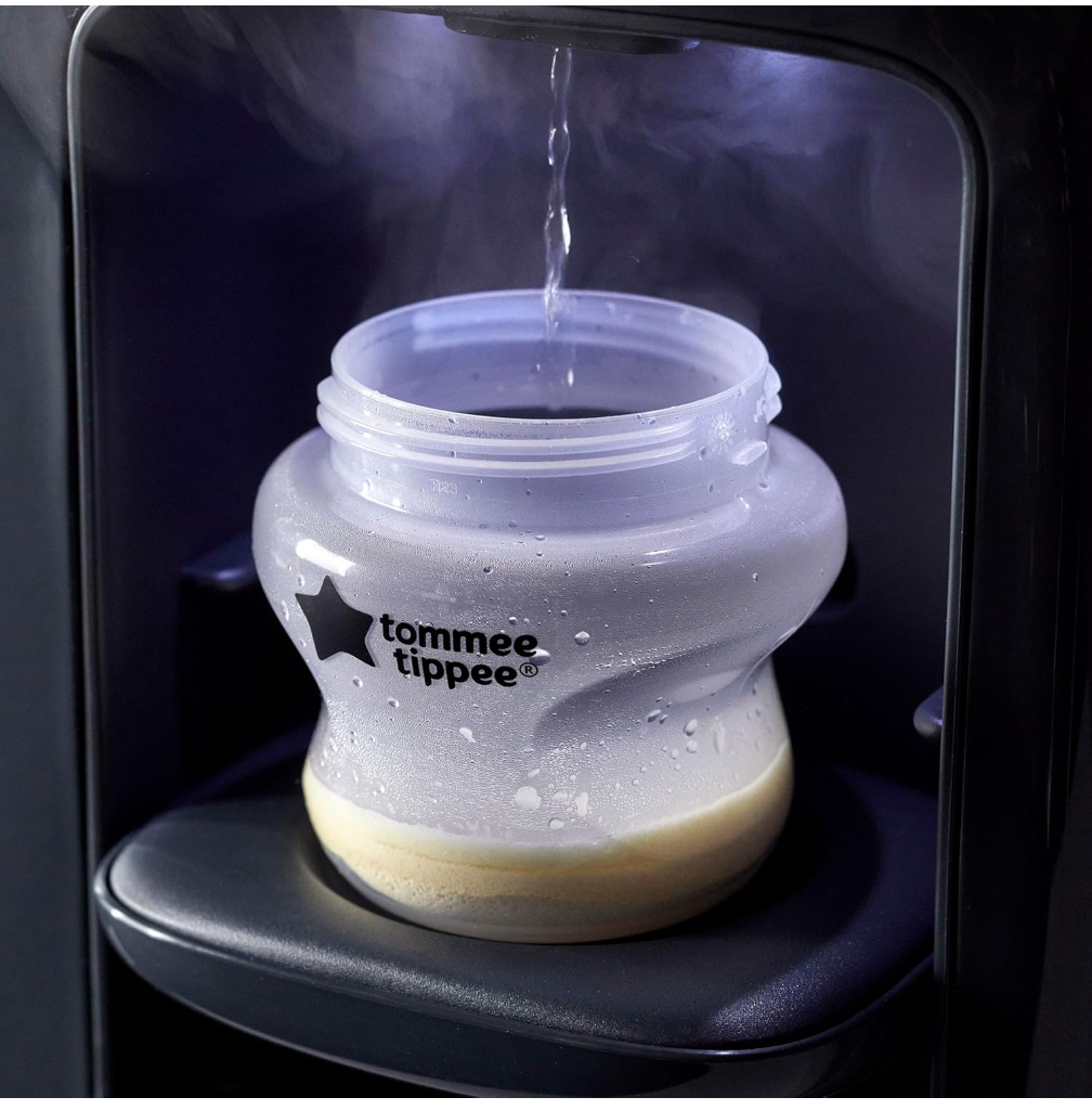 Tommee Tippee Perfect Prep Day & Night, Baby Bottle Maker Machine with Digital Display and Adjustable Volume, Black