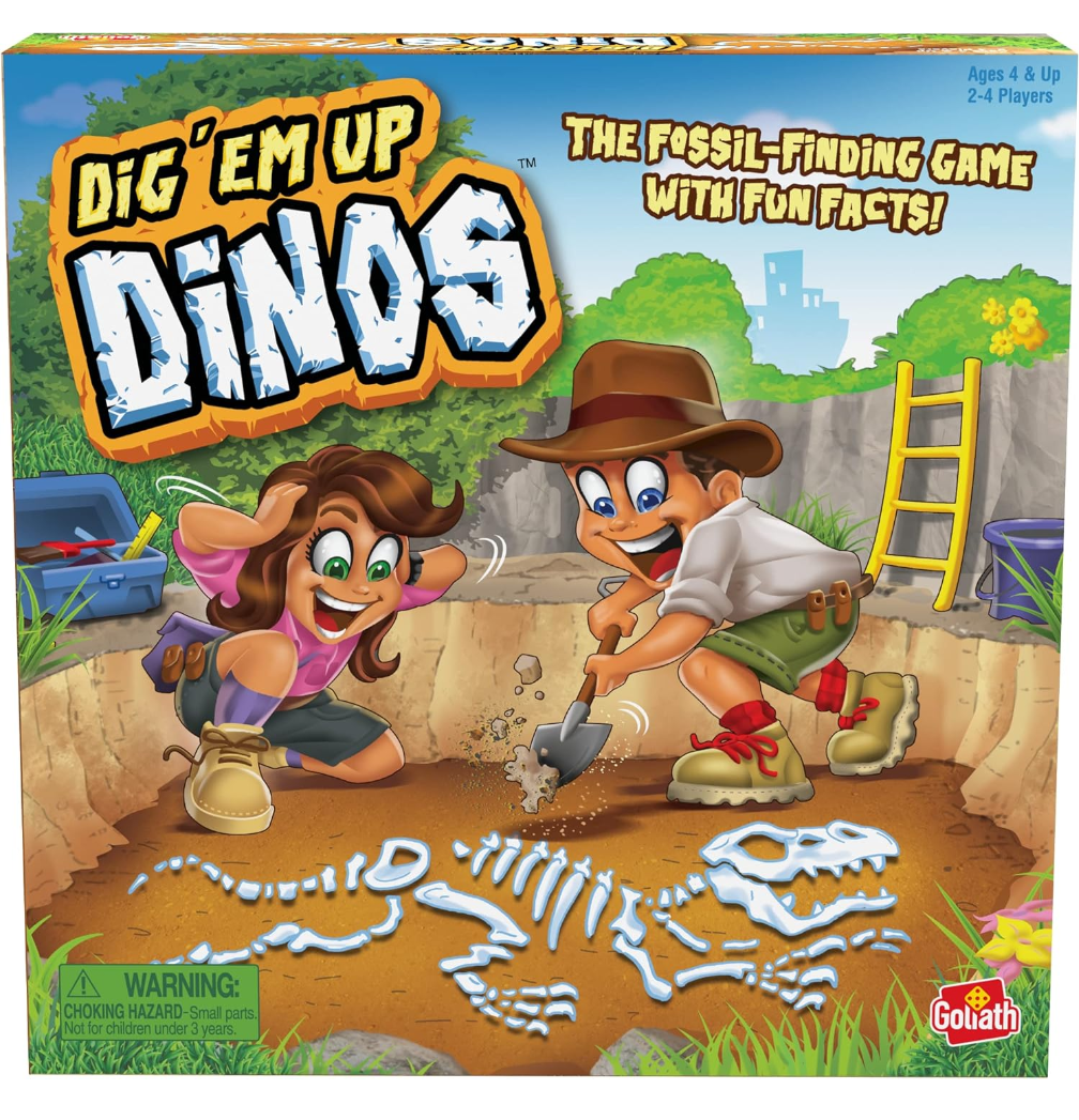 Dig 'em Up Dinos: The Fossil Finding Game with Fun Facts!