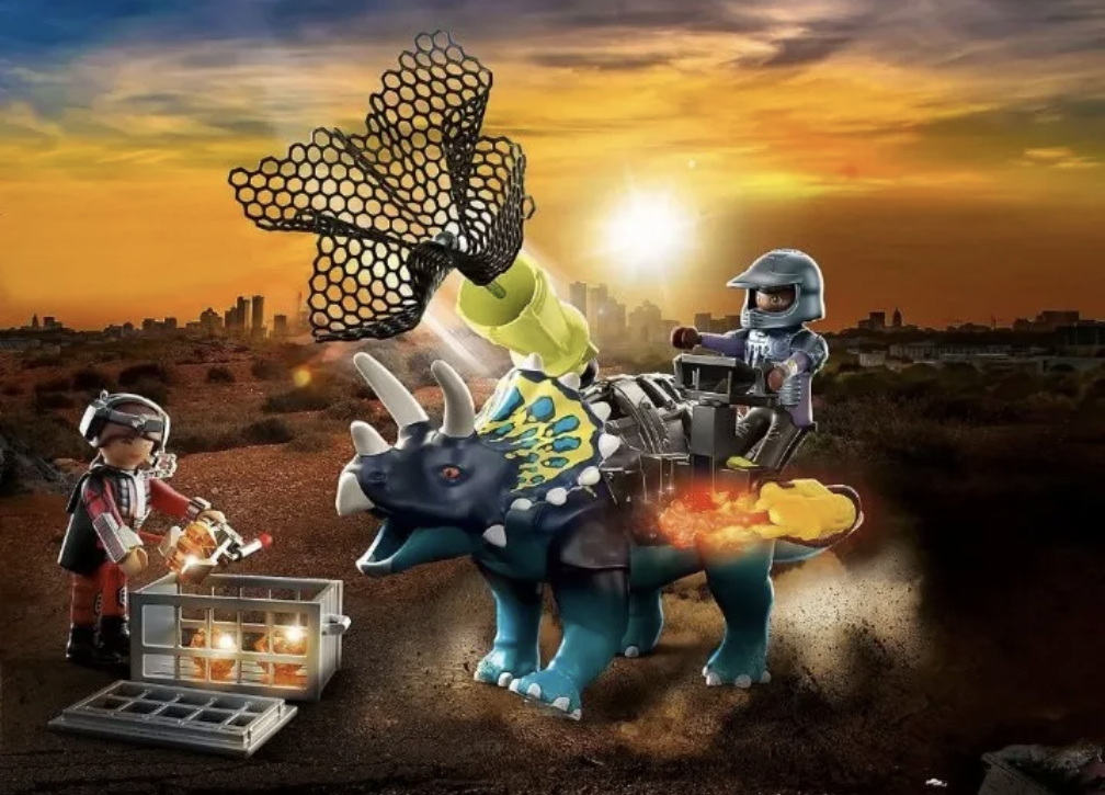 PLAYMOBIL Dino Rise 70627 Triceratops: Battle for the Legendary Stones, Ages 5+