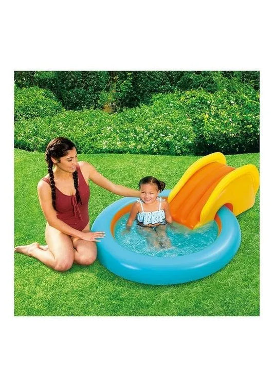 Summer Waves Paddling Pool With Slide