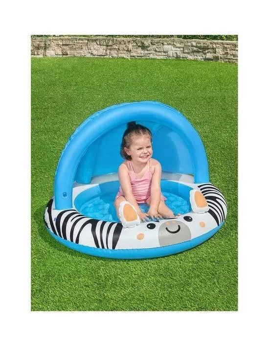 Bestway Shaded Baby Pool | Safari Fun Inflatable Play Centre, UV Sunshade