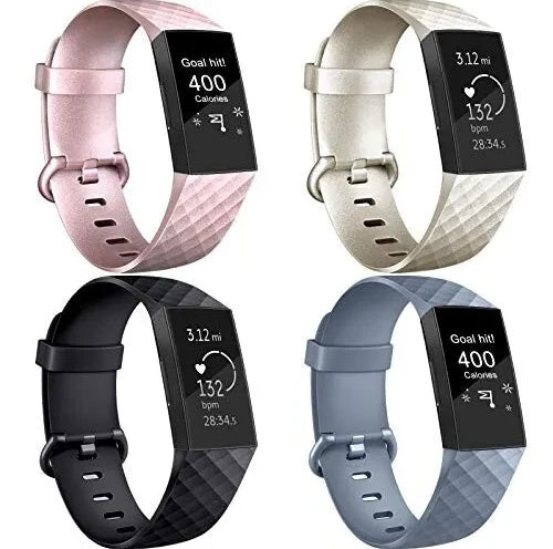 4 Pack Compatible Straps For Fitbit Charge 4/3/3SE For Men & Women